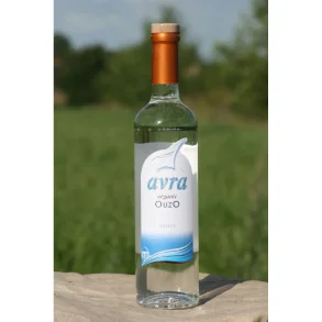 Avra Organic Ouzo. Evangelos Tsantsali, kologisk