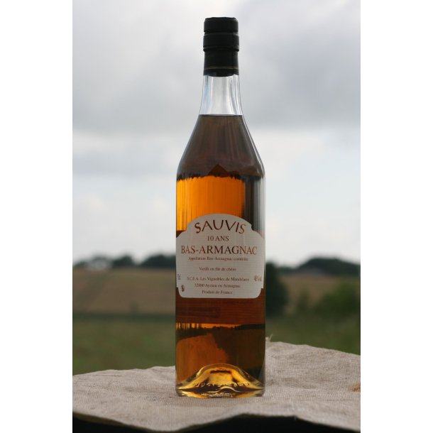 Bas-Armagnac AOC Domaine de Saoubis, Sauvis 10 Ans. Armagnac kologisk, Biodynamisk