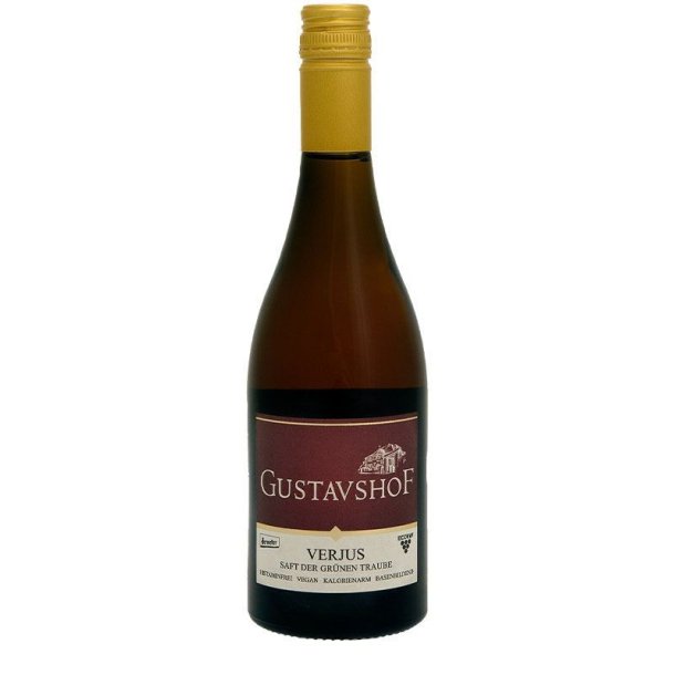 Verjus. Druesaft af GRNNE vindruer Gustavshof, kologisk, Biodynamisk, Demeter, Histamin Check