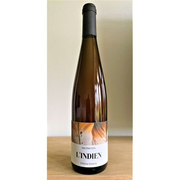 LIndien Vin Orange Sec dAlsace de Gewurztraminer AOC 2021 Etienne Simonis, kologisk, Biodynamisk