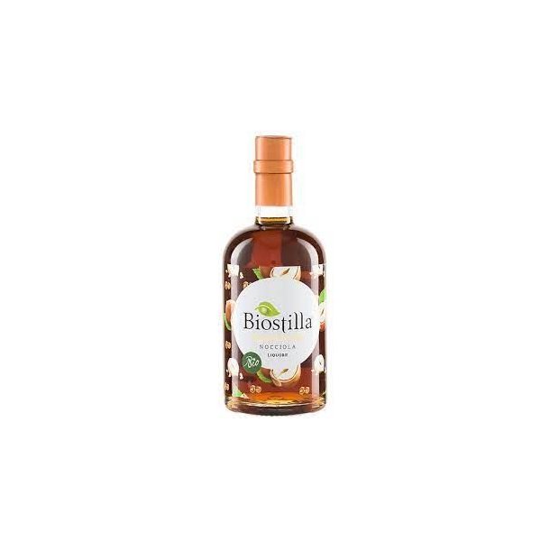 Liquore alla Nocciola. Haselnusslikr. Hasselnd likr Biostilla, Hazelnut liqueur, kologisk