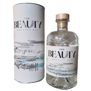 The Beauty Organic Gin. Bio Botanicals, Leveres i gaverr, kologisk