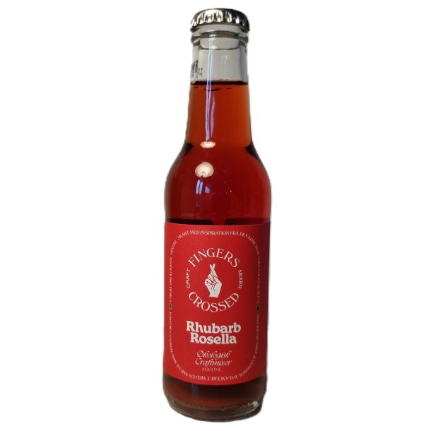 Fingers Crossed, Rhubarb Rosella Water 20 cl., kologisk,(20 stk/colli) B.F. 1/27  