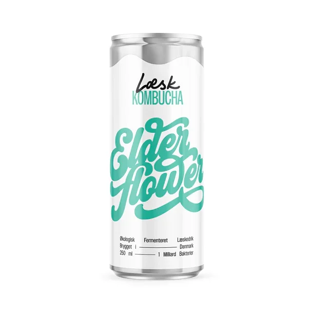 Lsk Kombucha Elderflower 25 cl. dse, kologisk,(24 stk/colli) B.F. /