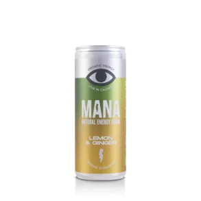 MANA Energy Lemon & Ginger 25 cl. dse, kologisk,(24 stk/colli) B.F. /  
