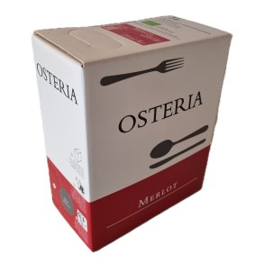 Osteria Merlot 2023 Bag in Box 3 L, kologisk, Biodynamisk, Demeter