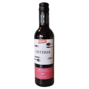 Osteria Merlot 2023, 1/2 FLASKE 37,5 cl. M/SKRUELG, kologisk, Biodynamisk, Demeter (12 stk/colli)