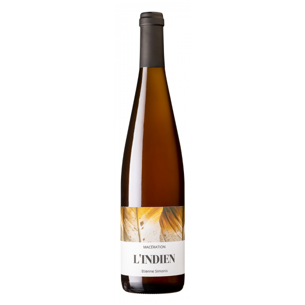 LIndien Vin Orange Sec dAlsace de Gewurztraminer AOC 2021 Etienne Simonis, kologisk, Biodynamisk